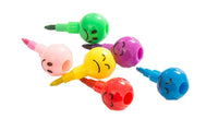 7 Colors Cute Stacker Swap Smile Face Crayons Children Drawing Gift