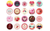 Love Heart Style Mini Paper Stickers 1Box(38PCs)