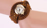 Vintage Leather Rivet Bracelet Quartz Wrist Watch
