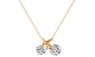 Gold Plated Bicycle Crystal Zircon Pendant Necklace