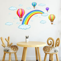 Creative Rainbow Ball Cloud Cartoon Wall Stickers Decoration - sparklingselections