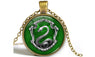 Hogwarts Slithery Crest Round Pendant Necklace