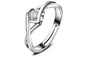 Silver White Zircon Elegant Ring For Women (Adjustable)