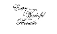 Every Love Story Wall Paper Room Decoration Decal Couple Home Decor Romantic Quotes Stickers