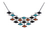 Antique Silver Color Colorful Choker Necklace for Women