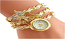 Crystal Butterfly Alloy Heart Bracelet Wristwatch For Women