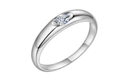 Cubic Zirconia Silver Plated Fashion Ring (6,7,8)