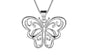 Silver Plated Rolo Butterfly Pendant Necklace