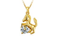 Austrian Crystal Horse Shape Pendant Necklace