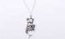 Vintage Silver Plated Small Mermaid Pendant Necklace