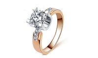 CLASSIC RING WITH ROUND CUT 1.5 CARAT AAA CUBIC ZIRCON - 18K PLATINUM PLATED OR ROSE GOLD COLOR - sparklingselections
