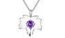 Silver Plated Party Canadian Leaf Pendant Necklace