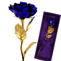 24K Gold Foil Artificial Forever Rose Personalized Gifts for Valentine Day - sparklingselections