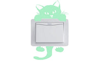 Cute Cat Switch Glow in Dark Wall Sticker