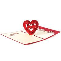 Handmade 3D Pop Up Love Heart Creative Greeting Cards (Love Heart) - sparklingselections