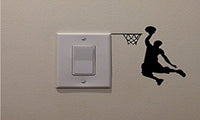 Dunk Basketball Player Removable Light Switch Sticker