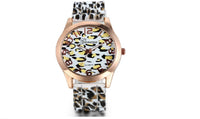 Montre Femme Luxury Silicone Bracelet Dress Leopard Wristwatch