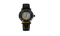 Luxury Black Dial Skeleton Mechanical Wrist Watch For Men - sparklingselections