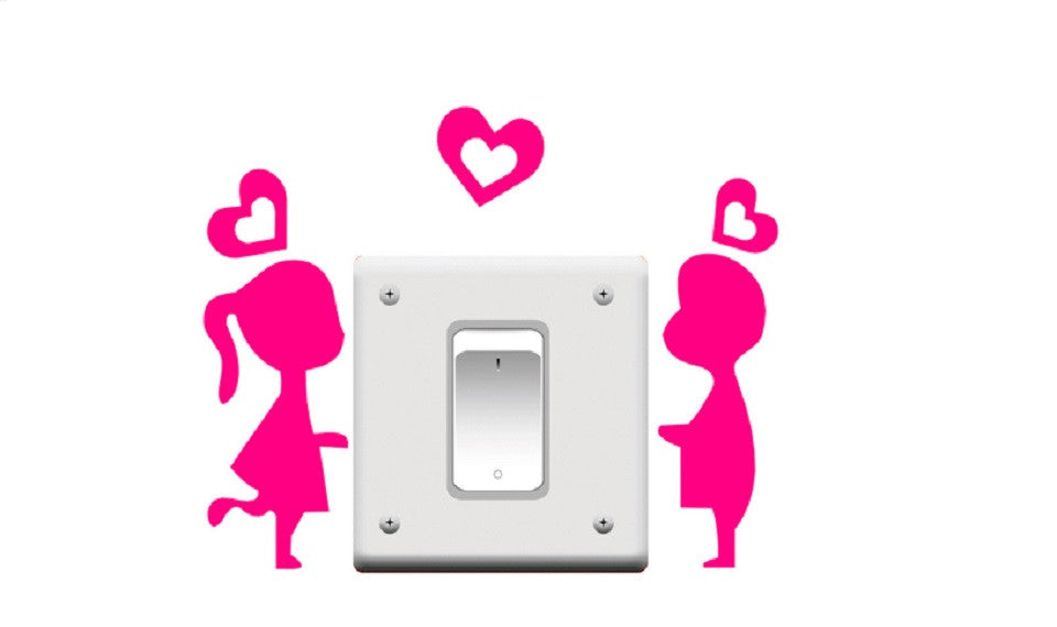 Window Switch Sticker Cartoon Switch Vinyl Decal Room Window Wall Decorating Sticker ...