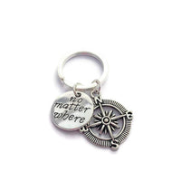 No Matter Where Keychain for Best Friends for Him Her Valentines Gift Keyring - sparklingselections