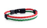 Italy Flag Leather Mens  Bracelet