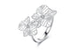 Silver Plated Double Leaf Shape Fashion Ring (8)