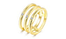 Gold Plated White Zircon Crystal Rhinestone Ring (6)