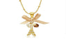 Golden Plated Eiffel Tower Pendant Necklace