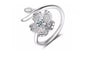 Magic Romantic Flower Style Silver Plated Ring (Adjustable)