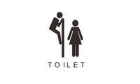 Toilet Lettering Removable Vinyl Wall Decal 