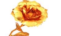 Gold Foil Plated Rose Artificial Flower For Gift - sparklingselections