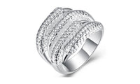 Snake Skin Shape Silver Plated Fashion Ring (7,8)