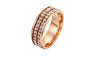 Double Row CZ Zircon Stainless Steel Ring For Women (7,8)