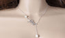 Hollow Leaves Shaped Simulated Pearl Necklace With Clavicle Chain