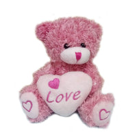 Love Heart Stuffed Animal Toys Teddy Bear Plush with Lover's Gifts Pink 5.5" - sparklingselections