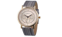 New Stylish Ladies PU Leather Band Wood Chronograph Wristwatches Fashion Quartz Watches Accessory