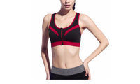 Push Up Bra With Zipper Shockproof Underwear With Inner Pad - sparklingselections
