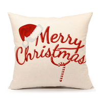 Merry Christmas Pillow Cover For Home Decor Cotton - sparklingselections