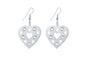 Women Heart Shape Dangle Long Charm Earrings