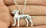 Silver Plated Cute Dog Pendant Necklace