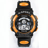 Sports Digital LED Watch with Alarm Date Fashion Orange Comfortable Wristwatch For Men