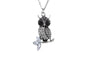 Rhinestone Animal Leaf Crystal Owl Pendant Necklace