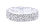 Elastic Stretchy 5 Row Rhinestone Crystal Bracelet Bangle