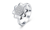 Silver Plated CZ Crystal Ring For Women (7,8)