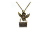 Post Mail Service Delivery Shape Owl Pendant Necklace