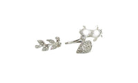 3pcs Set Leaf Crown Cross Midi Knuckle Finger Ring For Women - sparklingselections