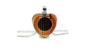 Girls Glass Cabochon Guitar Sound Hole Pendant Necklace