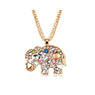 New Cute Crystal Rhinestone Elephant Pendant Necklace Fashion Crystal Women's New Gifts Jewelry