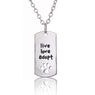Rectangular Tag Style Pendant Necklaces
