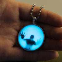 Steampunk Fire Glow in the Dark necklaces Glowing Shadow Pendant - sparklingselections
